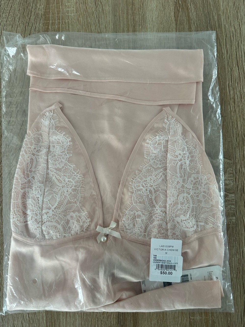 Laundry By Shelli Segal Satin Chemise in Blush Pink - Picture 2 of 4